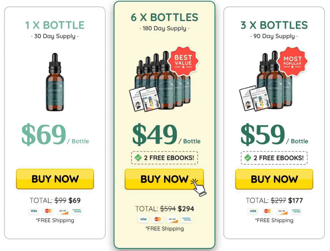 Illuderma bottles